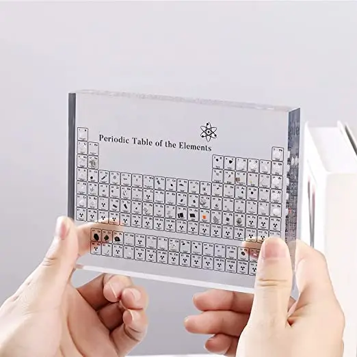 Акриловые химические периодические элементы стола квадратные креативные подарки предметы для коллекционирования украшения