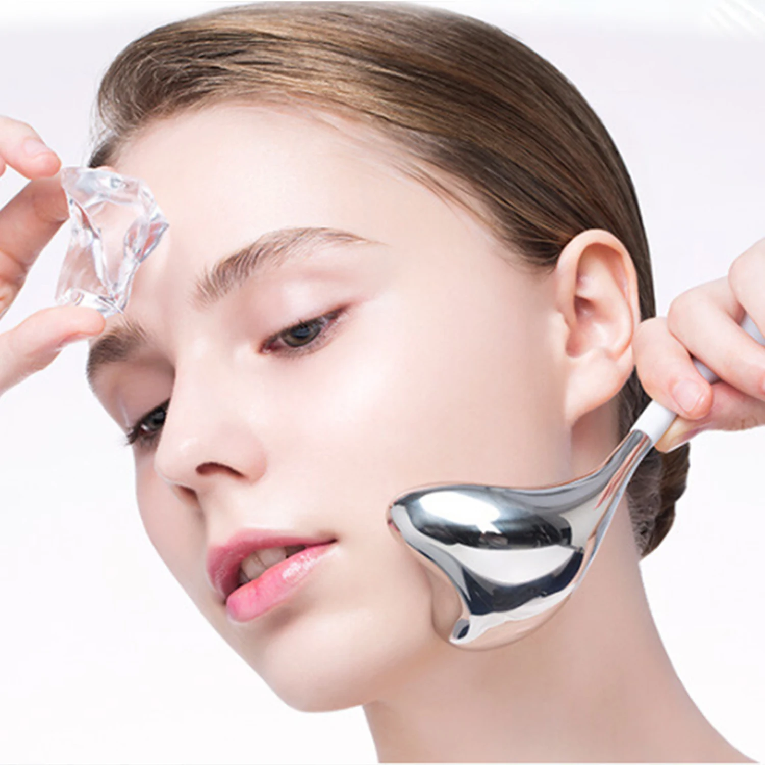 Metal Cryo Tools Freeze Therapy Custom Ice Globes Cooling Stainless Steel Facial Massager Ice Massage Spoon Face Cryo Sticks