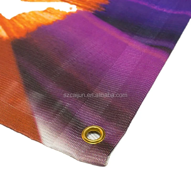 Weather resistant Road side pole banner double sides printed vinyl banner