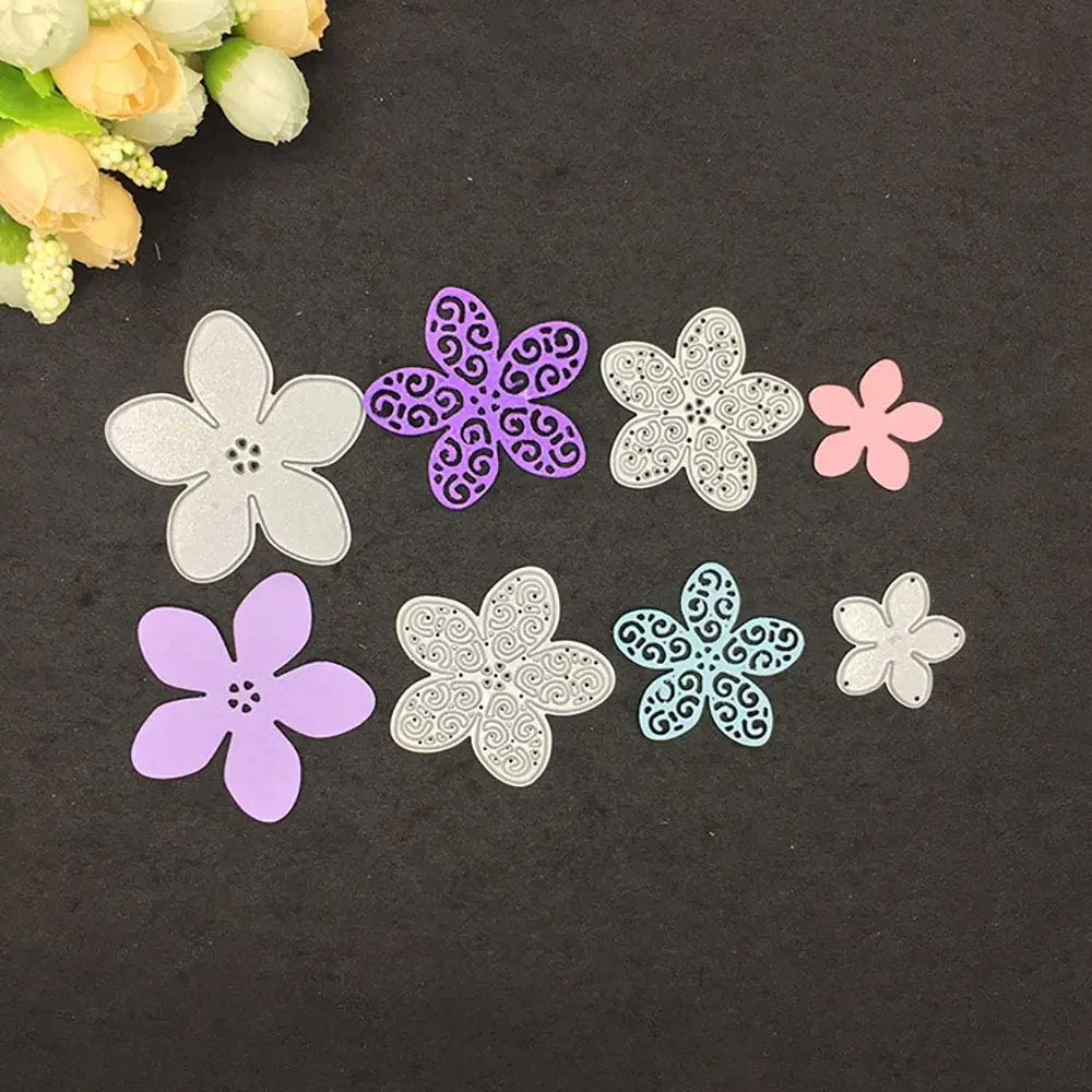 Cutting Dies Metal Flower Embossing Stencils for DIY Scrap booking Photo Album Decorative DIY Paper Cards Making Gift Metallic