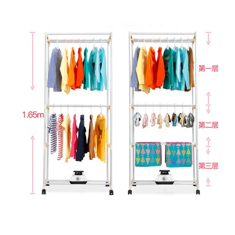 Semi-automatic1500W PTC household hanging electric portable hot air folding clothes dryer