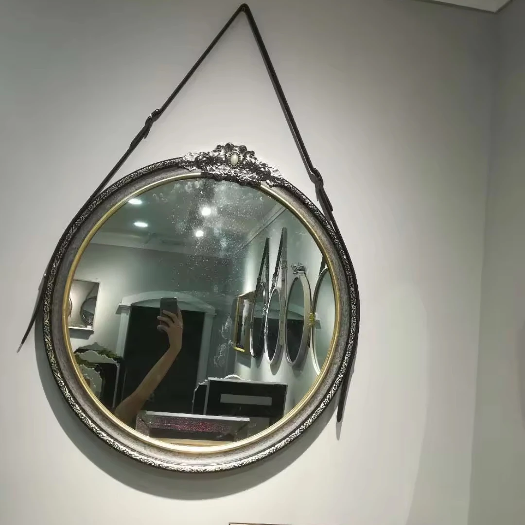Factory Direct Supply Modern Large Circle  Decorative Make-up Cosmetic  Mirror For Bathroom Wall