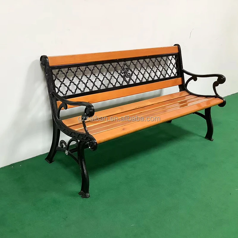 OEM garden bench outdoor furniture cast iron bench outdoor wooden bench cast aluminum patio furniture