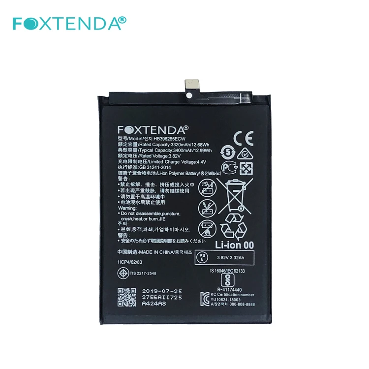 china manufacturer brand new phone battery HB396285ECW 3400mAh for huawei P20 honor 10 Rechargeable Li-ion Polymer battery