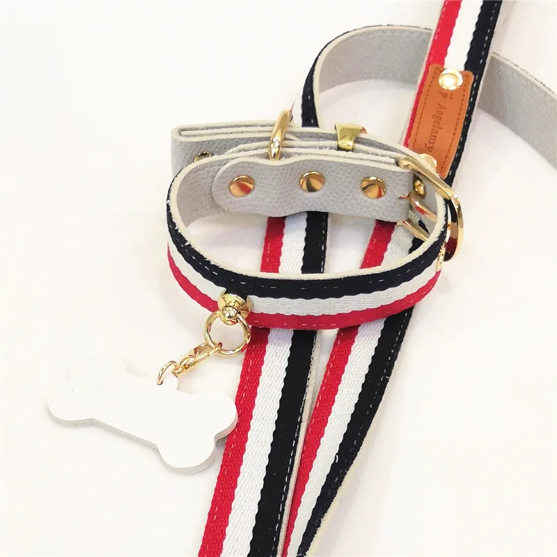 Cute customized leather dog collar classic leather dog collar