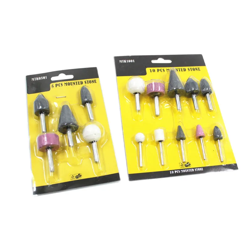 10PCS Grinding Wheel Mounted Point Grinding Head Set for Angle Grinder Power Tools Spare