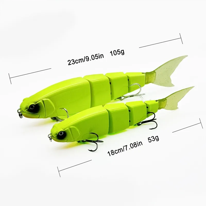 New Arrival 4 Jointed Fishing Lures 18cm 53g  Sinking Swimbait  With Rubber Tail For Trout Bass Fishing