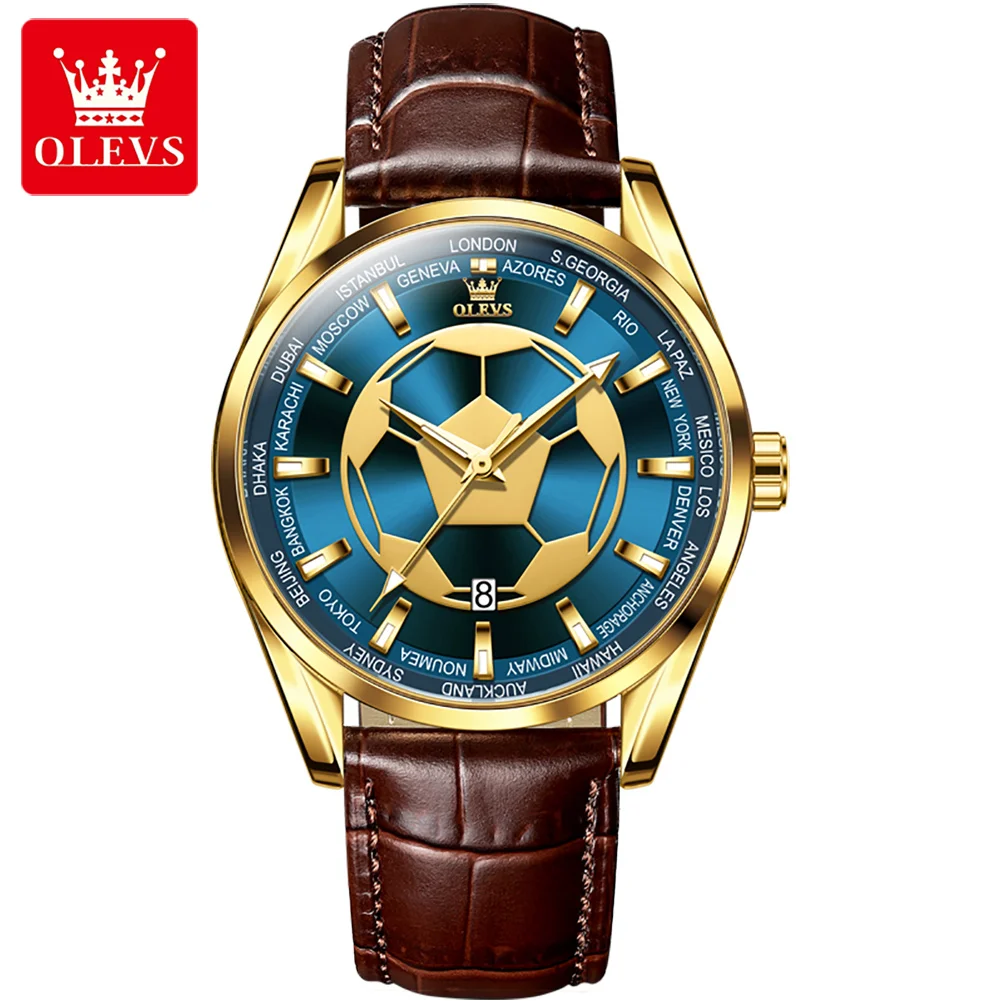 OLEVS 9949 Quartz Great Quality Sport Men Wristwatch Stainless Steel Strap Waterproof Casual Watches for Men Luminous Calendar