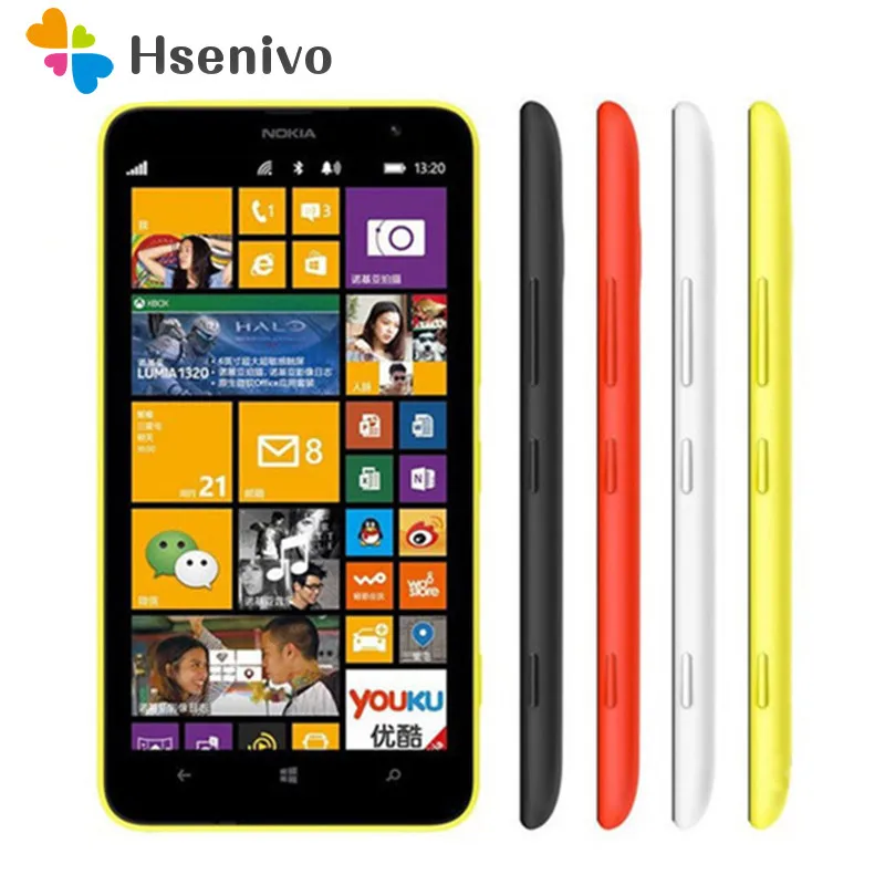 Б/у мобильный телефон для Lumia 1320 оригинальный Восстановленный сотовый телефон