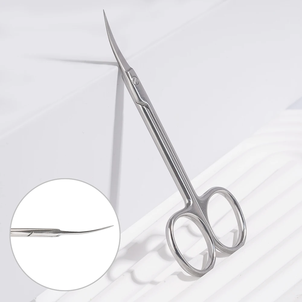 Best Selling Russian Curved Tip Cuticle Nipper Nail Scissors Professional Nail Scissors Curved Manicure Cuticle Scissors