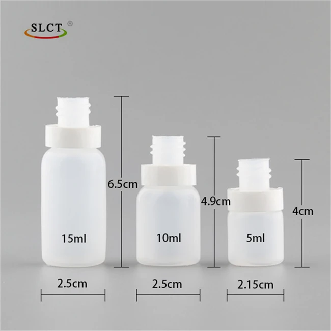 15 ml  Empty Plastic Squeezable Clear Bottles with Dropper Tip Cap for Medical Eyes Liquids E Liquids