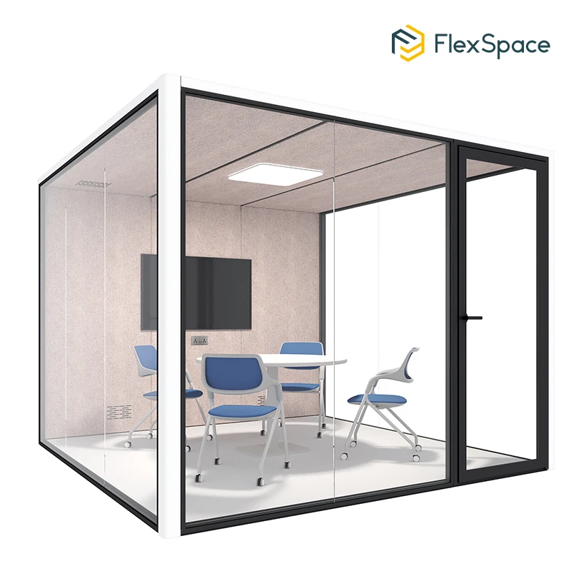 Flexspace 2025 new Portable Studio Office Pod Work Sound Proof Glass Pods Indoor Office Cell Phone Privacy Pod for sale