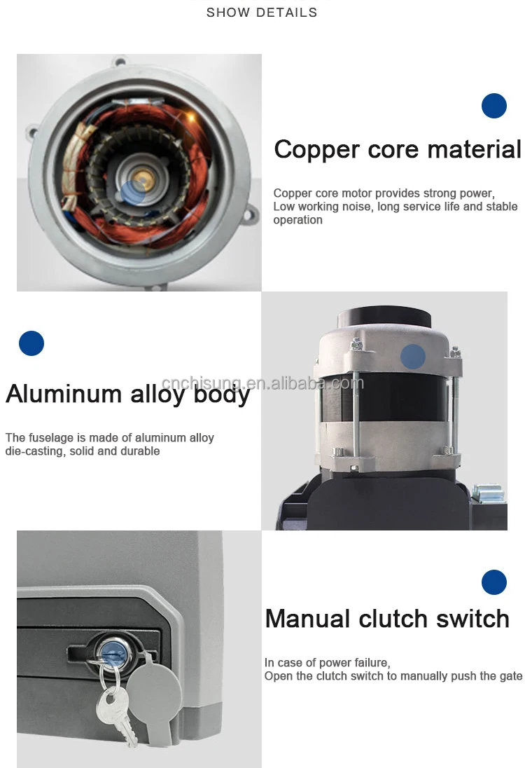 Remote 2000kgs Automatic Sliding Gate Operator Of AC Motor Gate Motor Engine Opener