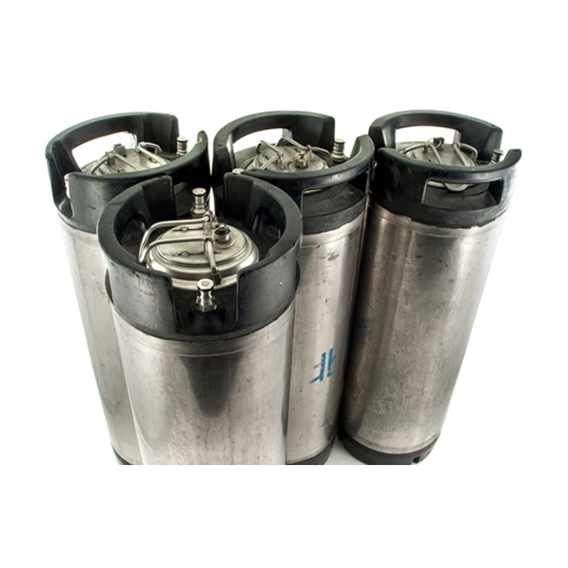 Used Stainless Steel 5 Gallon Ball Lock Kegs Cornelius Keg with Dual Rubber Handles Corny Keg for Home Brewing