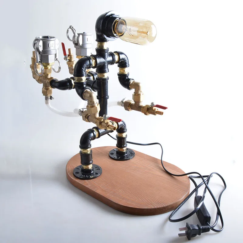 Industrial Decanter Iron Metal Robot Pipe Wine Dispenser