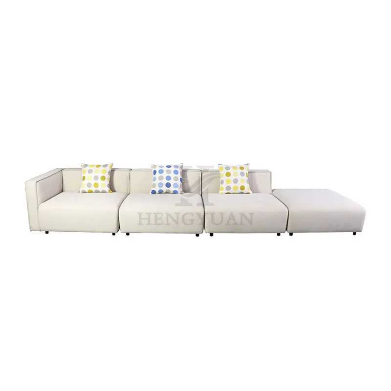 Hot Sale White Upholstered Fabric Patio Lounge Sectional Outdoor Furniture Garden Sofa Set