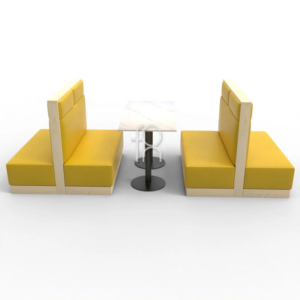 Modern interior design yellow cafe chairs and tables set coffee shop furniture
