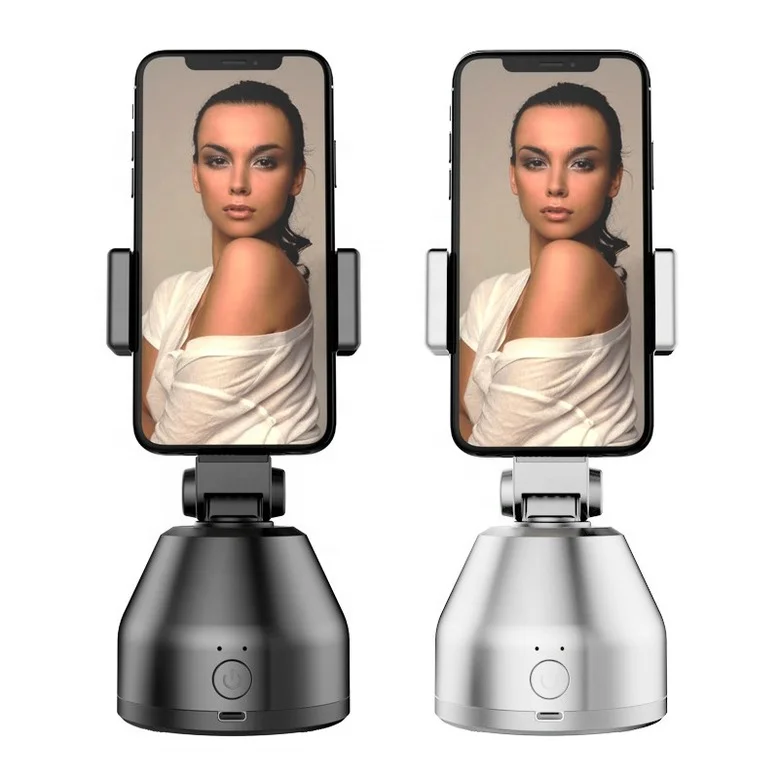 2020 Hot Selling Portable Smart Shooting Auto Face Ai Authomatic Genie Rotation 360 Object Tracking Cell Mobile Phone Holder
