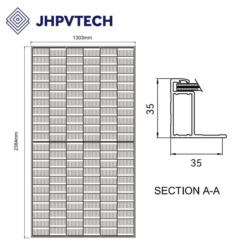 hjt 700w solar panel solar roof panels hot sale bifacial solar panel 700w 705w 710w 715w 720w 132cells