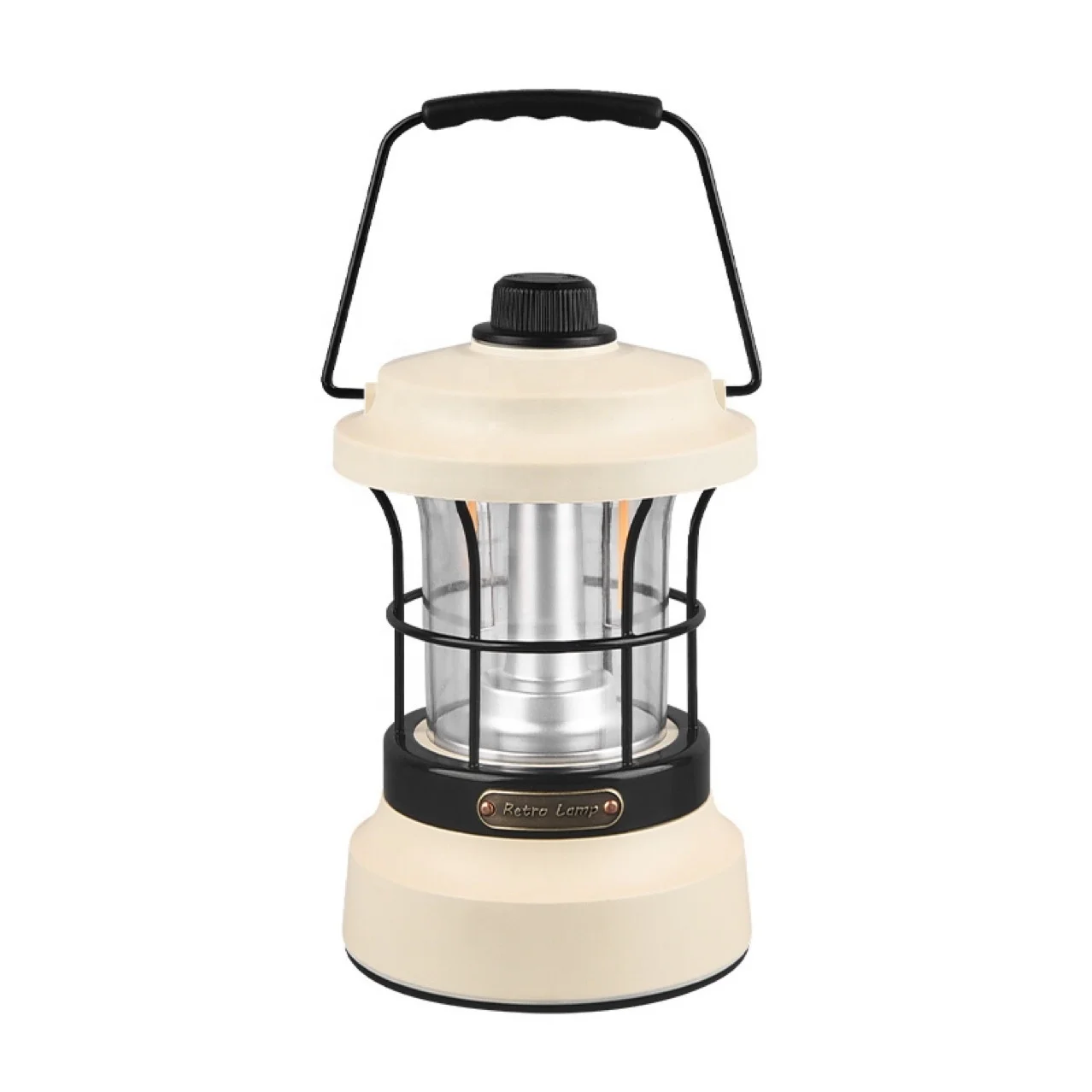 Wason 2023 New Arrival Waterproof Outdoor Vintage Camping Lantern Stepless Dimming USB-C Rechargeable Camping Light OEM Color