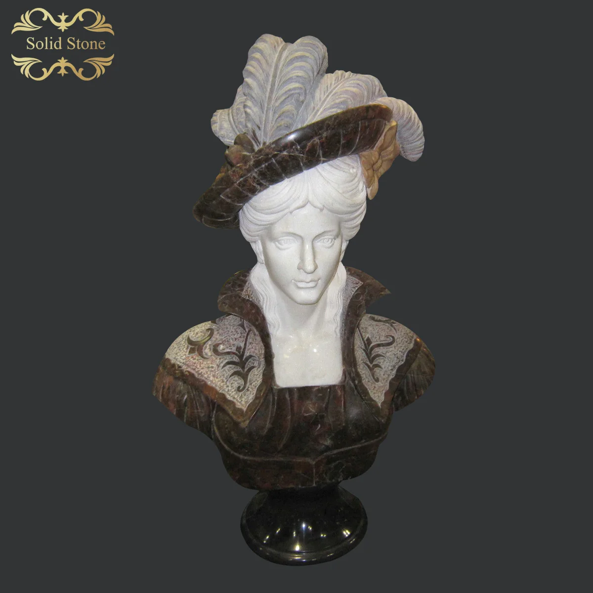 Factory direct price carved Roman figure unique fabric like marble Statue bust