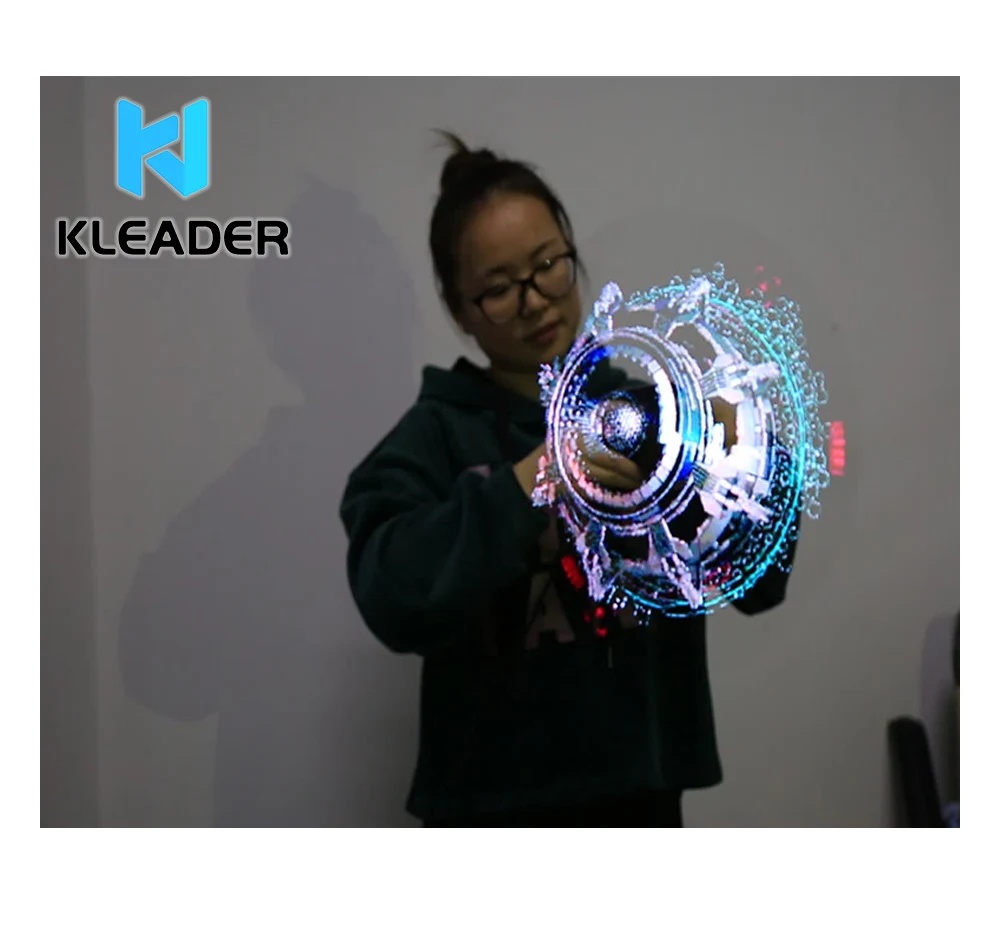 3D holographic LED fan display software effect display floating image hologram indoor interactive projection immersive led fans