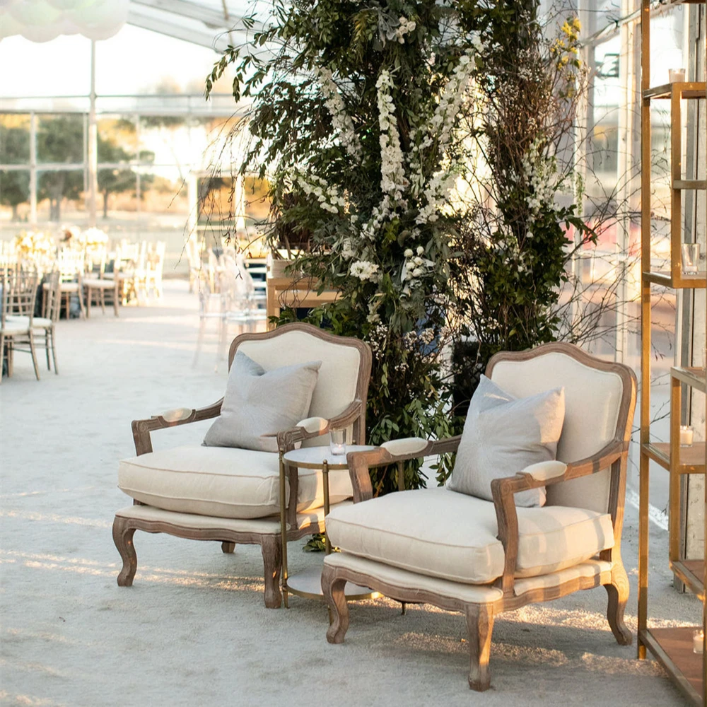 Wholesale Cheap wedding event furniture love single seat curved sofa luxuriant throne king queen chair for rental
