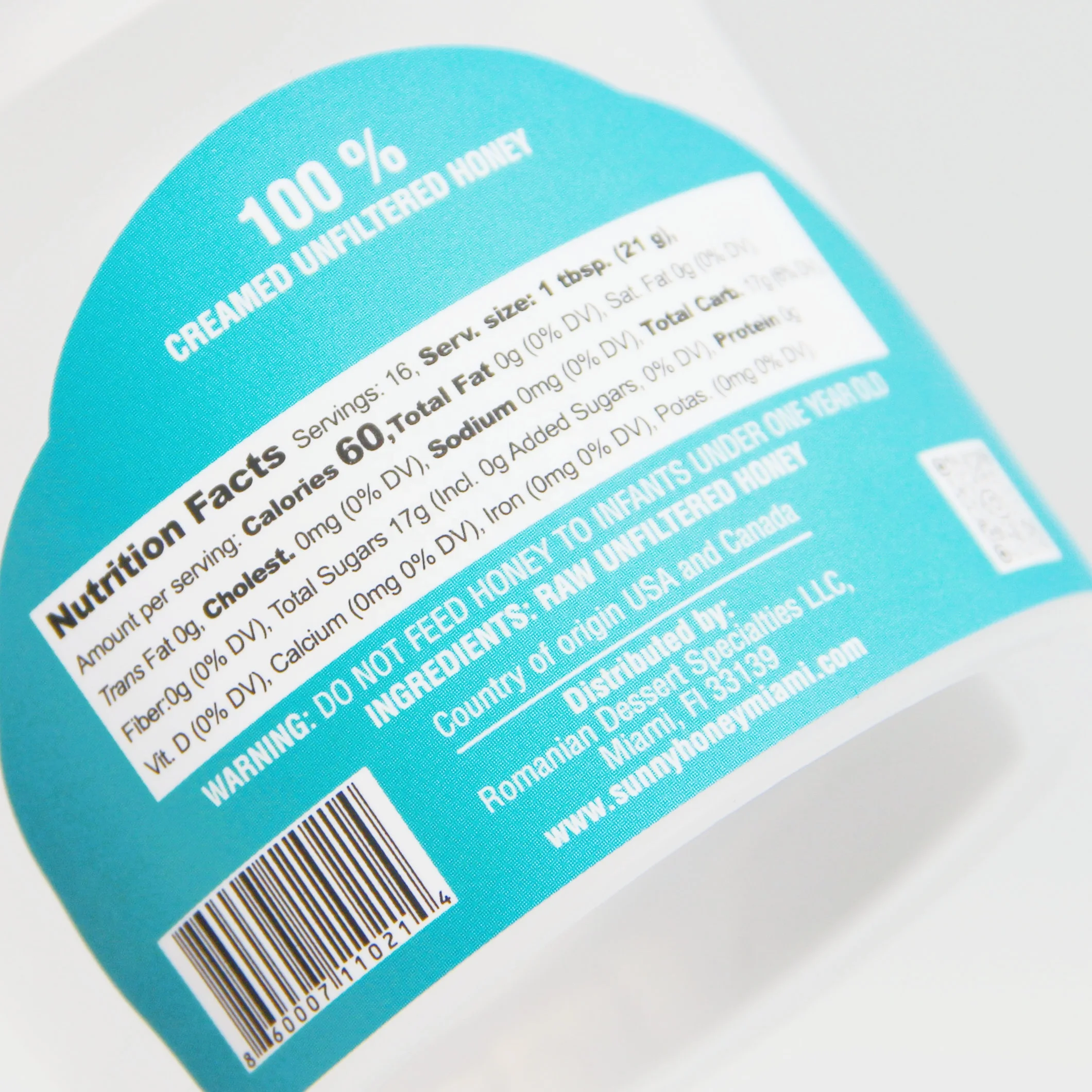 Waterproof Stickers Honey Bottle Label Soft Touching Film Customize Stickers for Jar Brand Logo Label Sticker