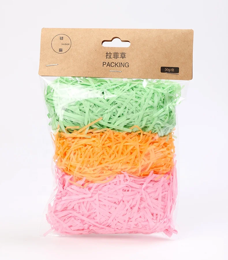 
Fancy Recycled Decorative Multi-color Optional Shredded Tissue Paper For Gift Packing 