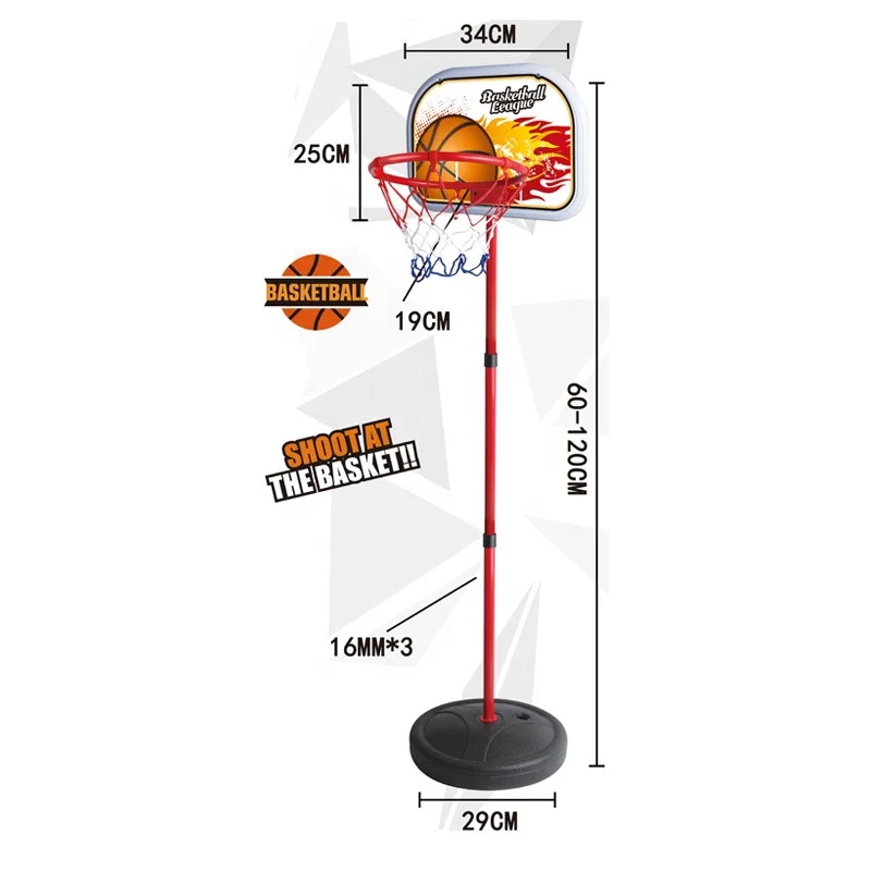 Shantou Toys Indoor Outdoor Games Sports Toys Boy 1.2M Children Adjustable Basketball Hoop Game Basketball Toy