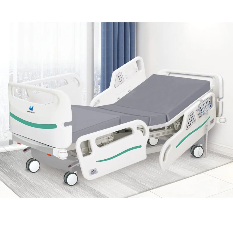 BT-AE089 5 function electric hospital ICU bed medical patient care bed with ABS side rails wheels price