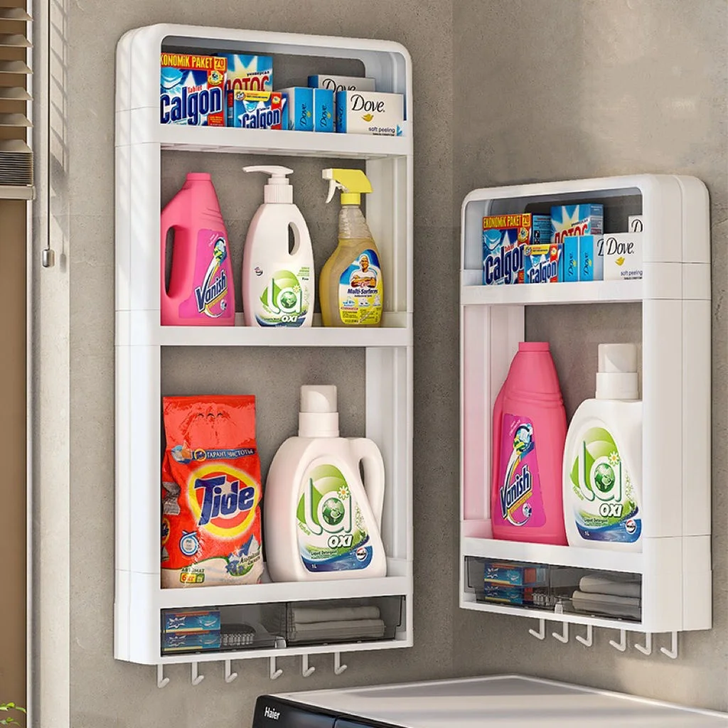 Home Collection Shelf Bathroom Storage Rack Drawer Organizer Rack for Liquid Soap Skincare Shampoo Bathroom shelf Towel rack