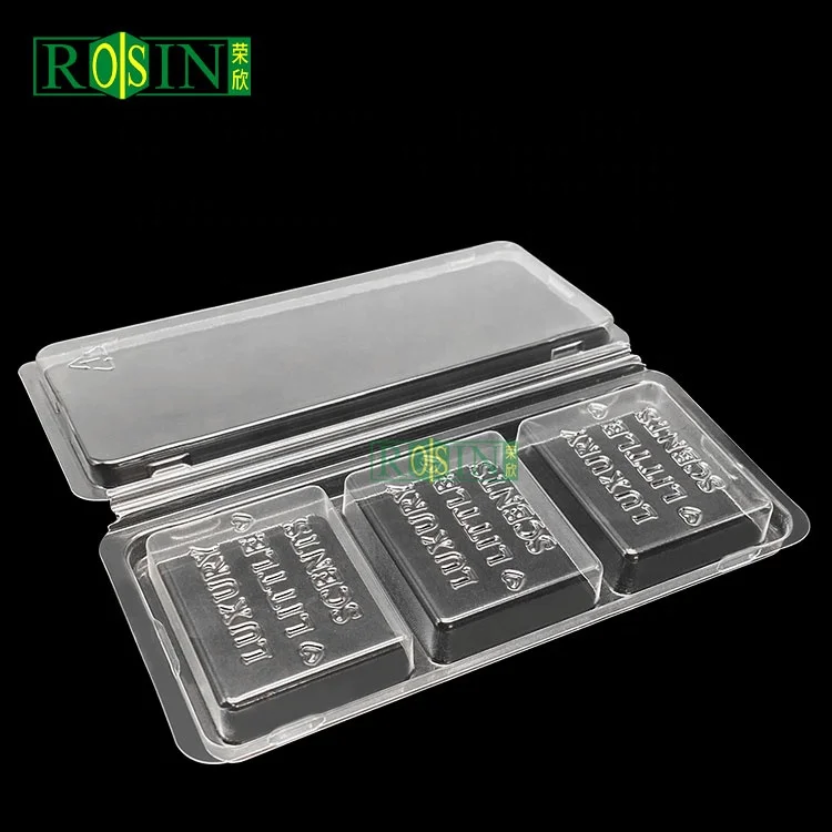 Custom 1 & 12 Snap Bar wax melts clamshell packaging plastic wax melts plastic blister for candle wax melt packaging