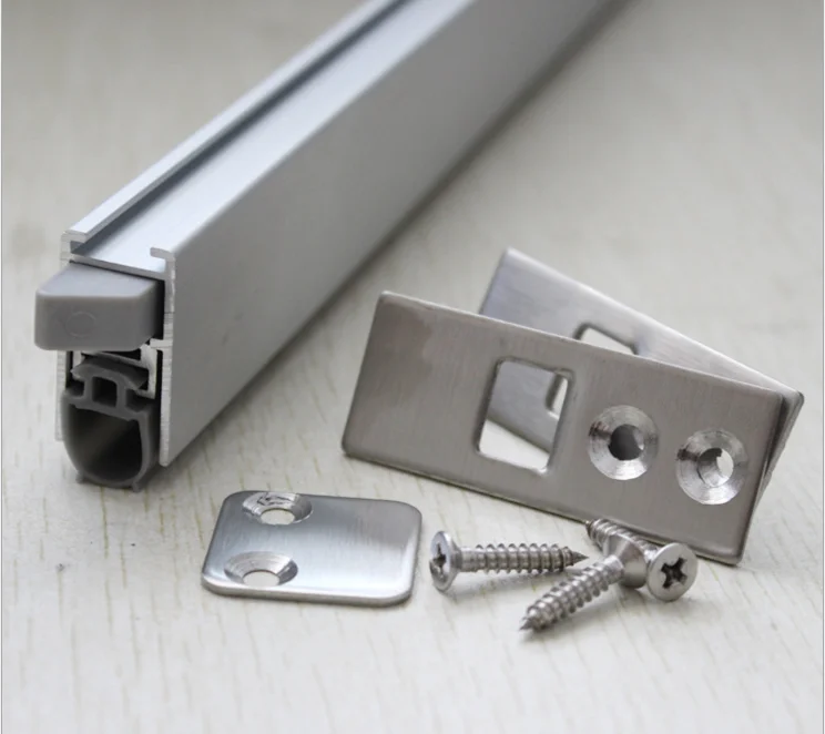 Surface Mounted Door Bottom Seals Aluminum Auto Drop Down Door Weather Stripping Weatherstrips