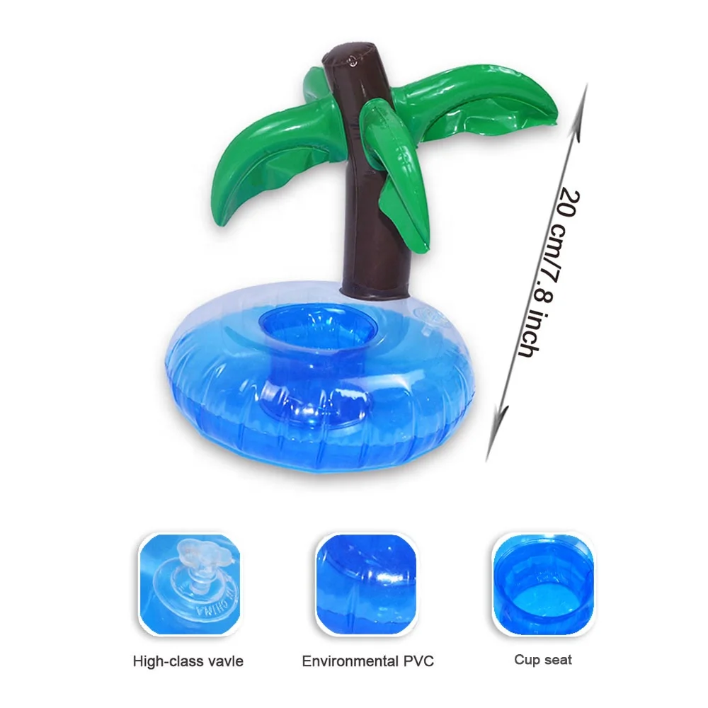 Swimming pool inflatable cup holder customize print water pool float toys  Swimming Ring Party  Cup holder pool float