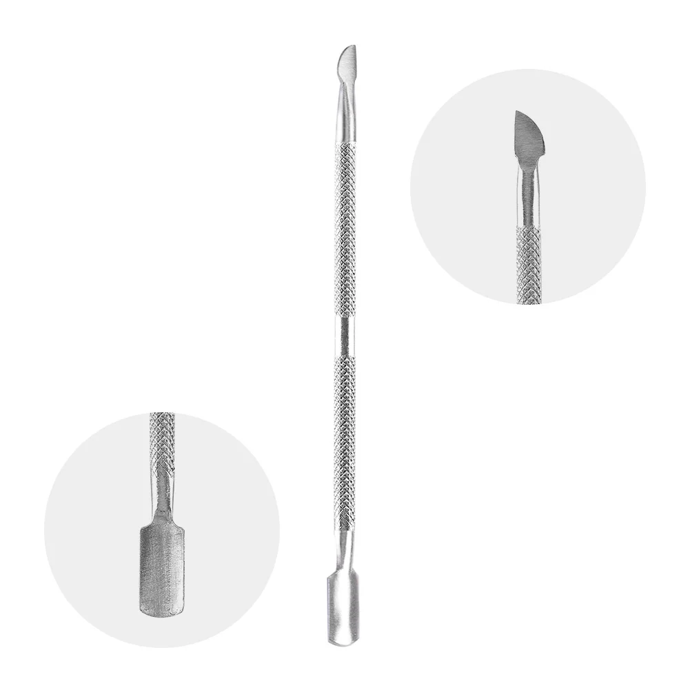 High Quality double-end nail cuticle fork remover manicure pedicure tool stainless steel cuticle cutters clipper scissors dead skin sample