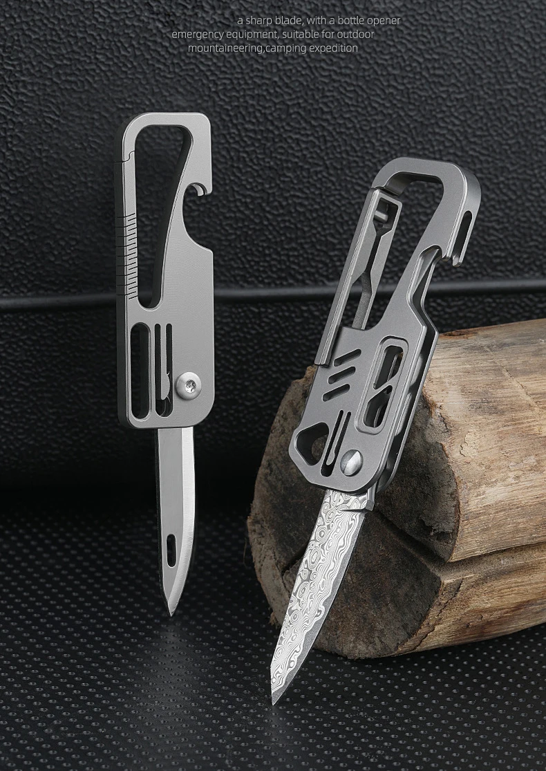 Car keychain simple high-end men's car keychain key chain mini portable key knife