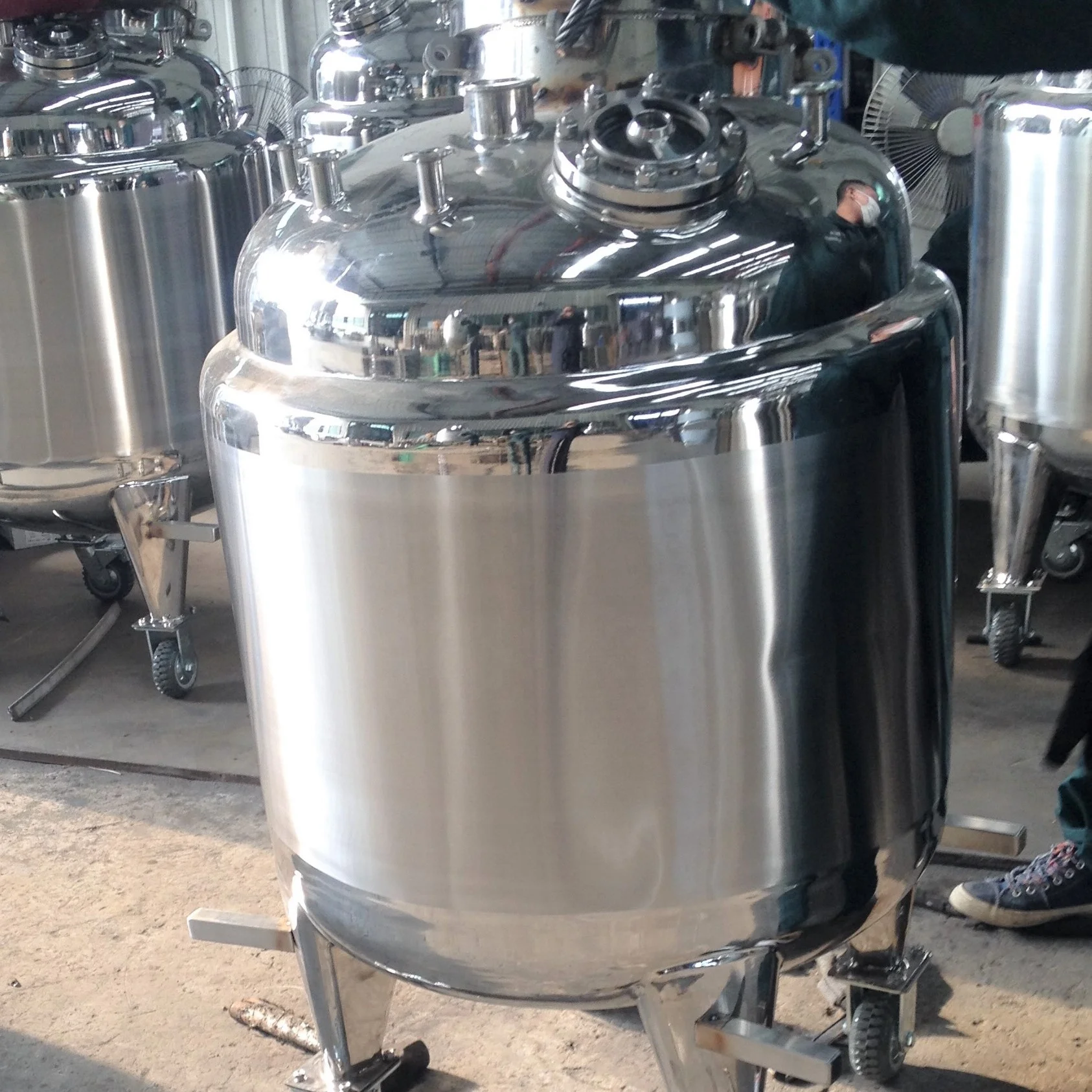 stainless steel Alcohol Ethanol Buffer Chemical Tank Collection Holding Storage Bucket Vat chemical storage equipment
