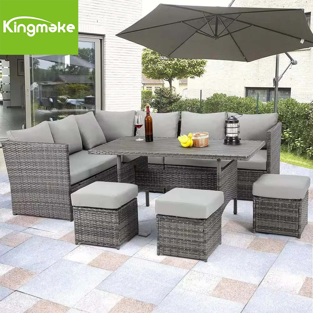 Modern Hotel Luxury Outdoor Furniture Waterproof Pe Wicker Patio Outdoor Rattan Garden Sofa
