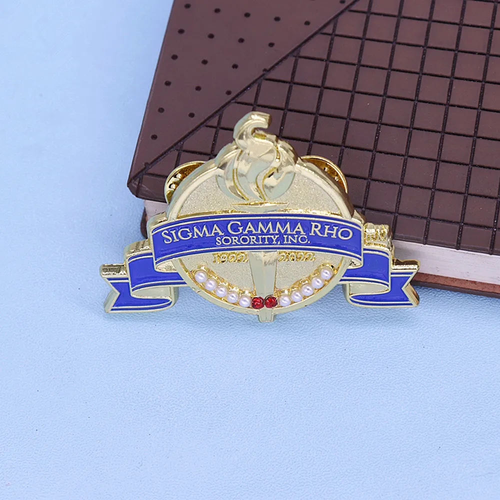 Party Wear Anniversary Gifts Jewelry Custom Metal Since Year 1922 To 2022 Sorority 100 YRS Greek Club Nine Sigma Gamma Rho Pin