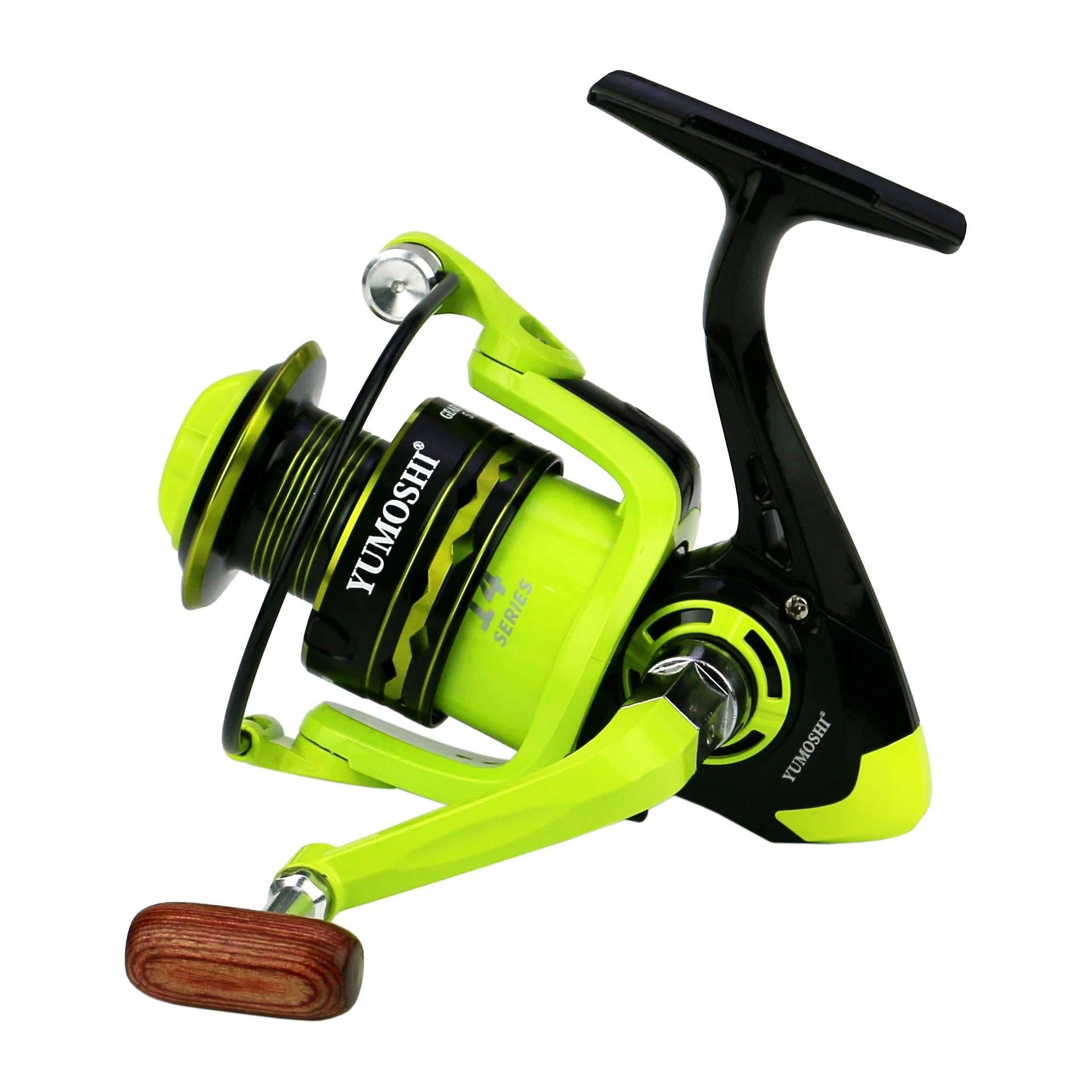 RISING Wholesale Good Price Fluorescent Color 5.2:1 Metal Wire Cup Pesca 2000-6000 Carrete De Fishing Spinning Reel