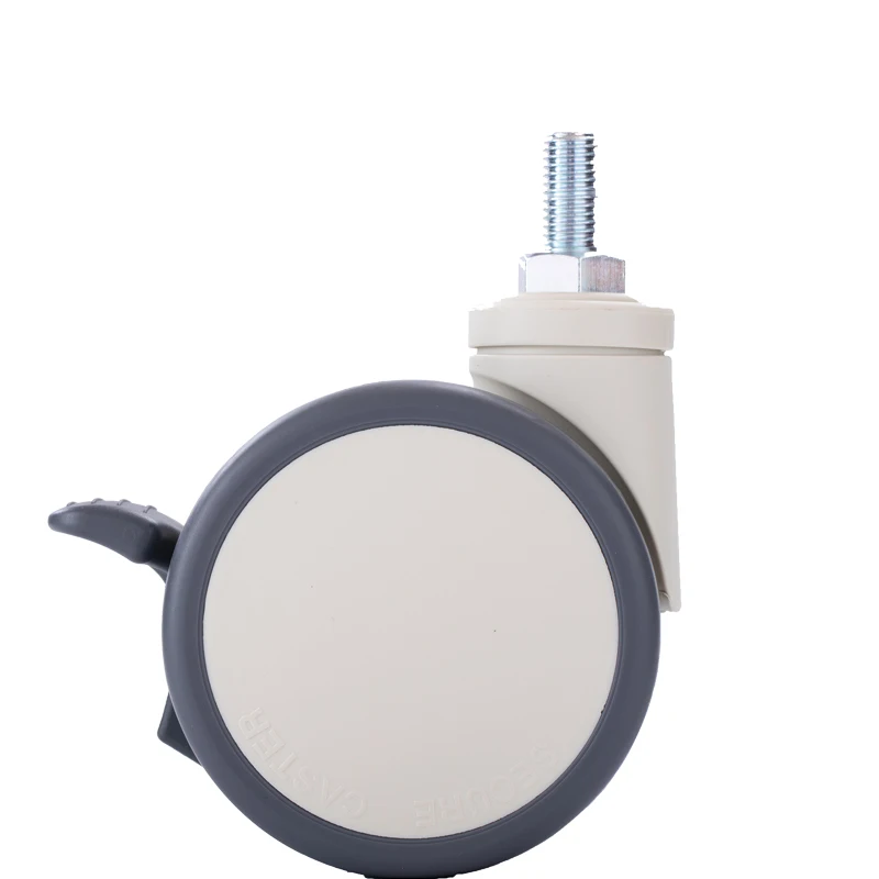 Hospital Silent Adjustable White medical With Brake Caster