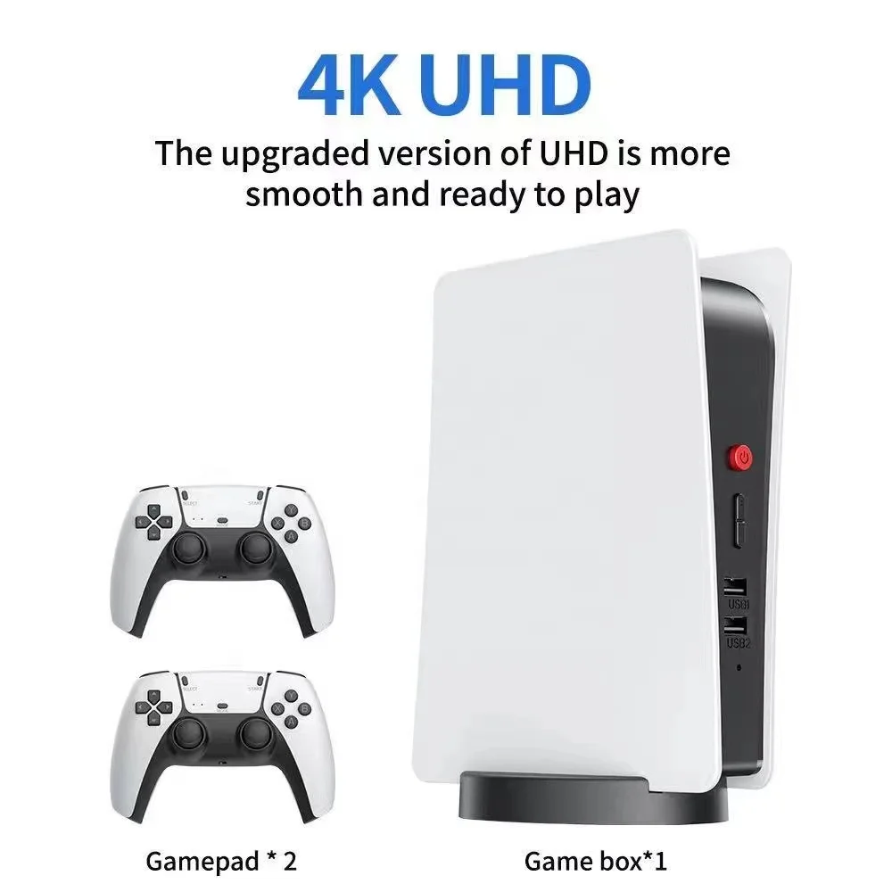 4K HD Retro Classic Gaming Console 2.4G Wireless Controller Arcade Game Station with PS5 style TV Video Game Consoles for ps5