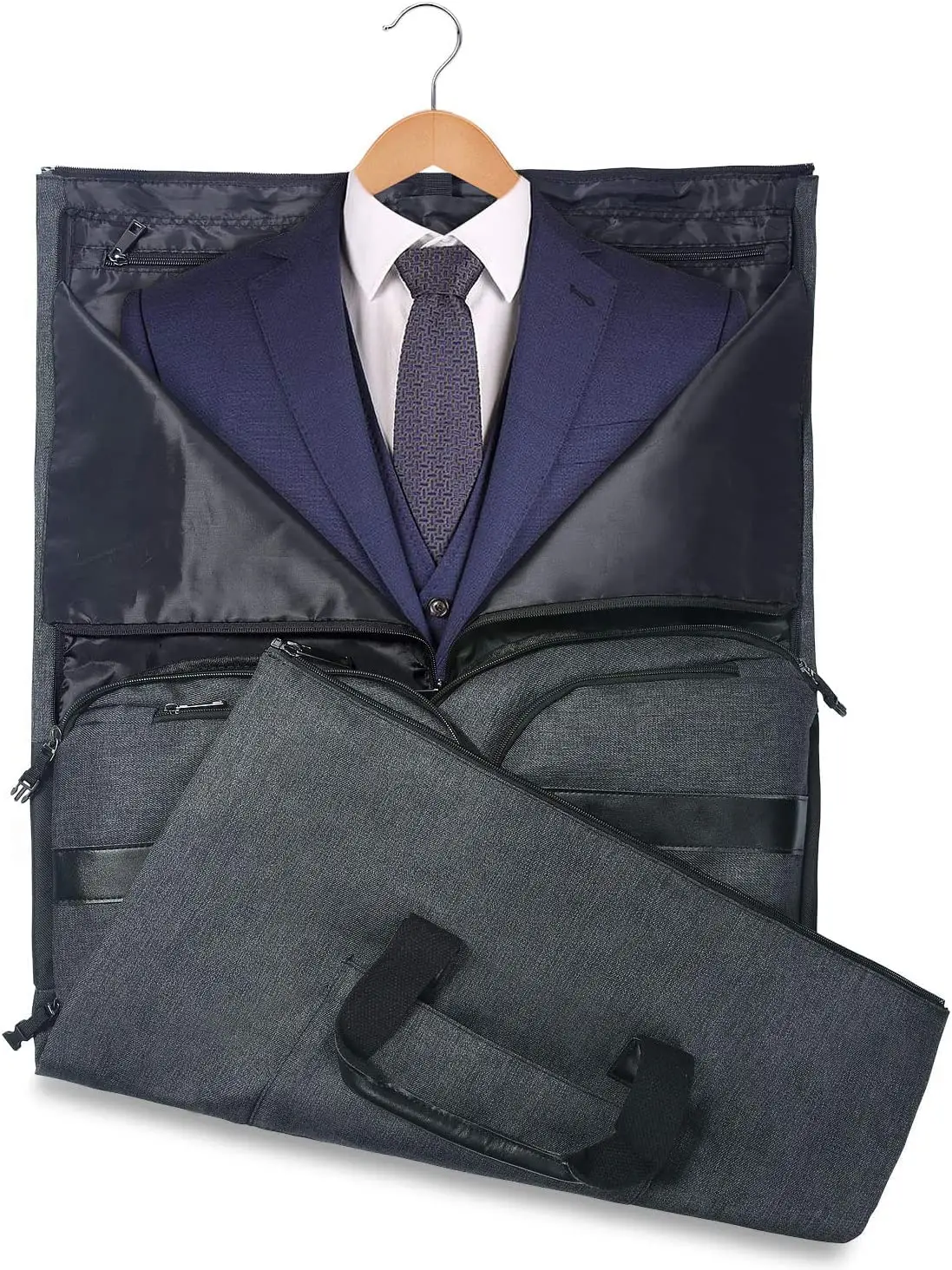 Carry on Garment Bag Large Duffel Bag Suit Travel Bag with Shoe Pouch for Men Women