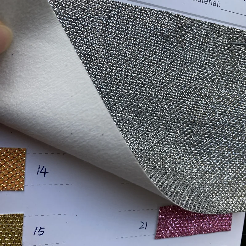 Sparkly Shiny artificial PU Glitter Vinyl Leather Fabric Sheets Faux Leather For Shoes Bags Bow Crafts