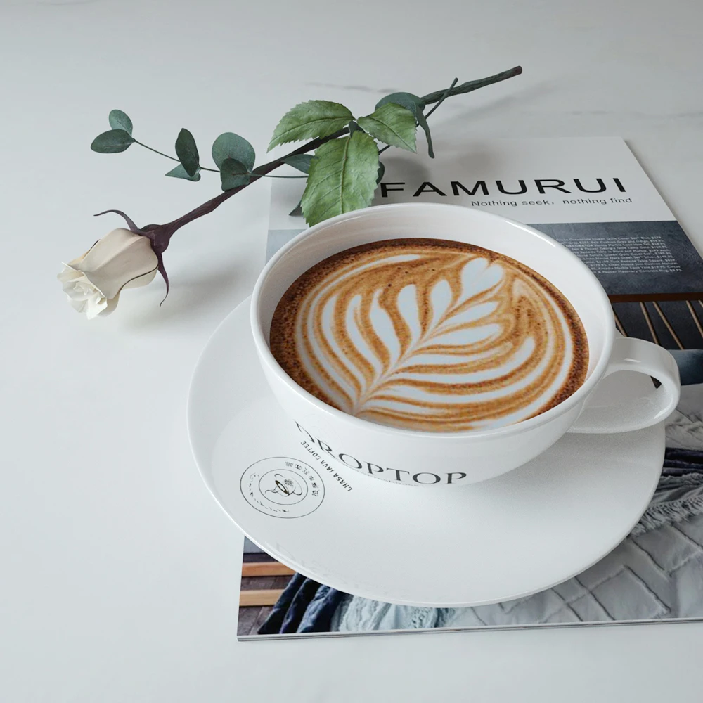 Wholesale High Quality Classic Style Bone China Water Cup Ceramic Coffee Cup Tea Cups & Saucers