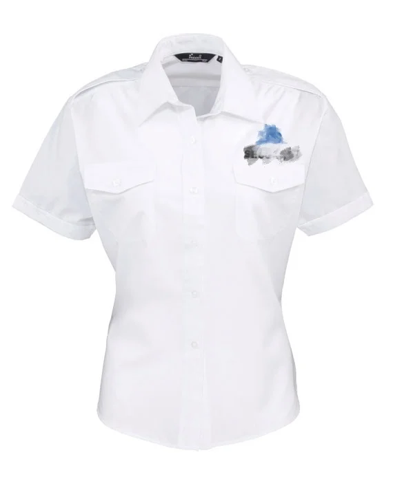 OEM Custom Short or Long Sleeve Mens Epaulet Shirt + Black Pants Custom Ailine Pilot Shirt Uniform Set