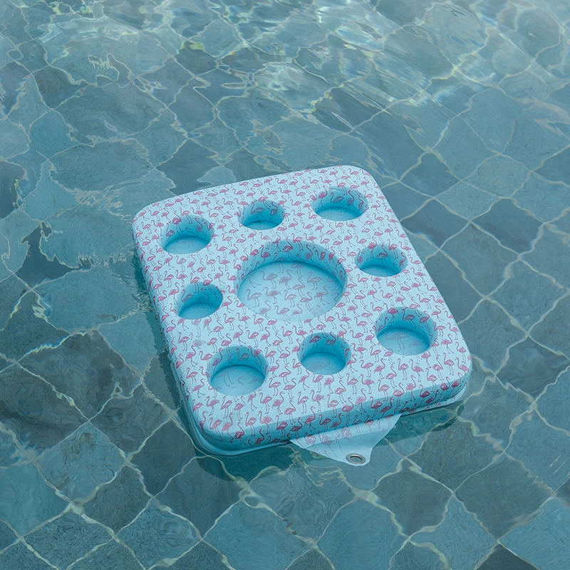 Closed Cell Foam Beverage Fruits Floating Tray Drink Holder Ultra Buoyant Water Floats for Pools Sandbars Parties 9-Holes