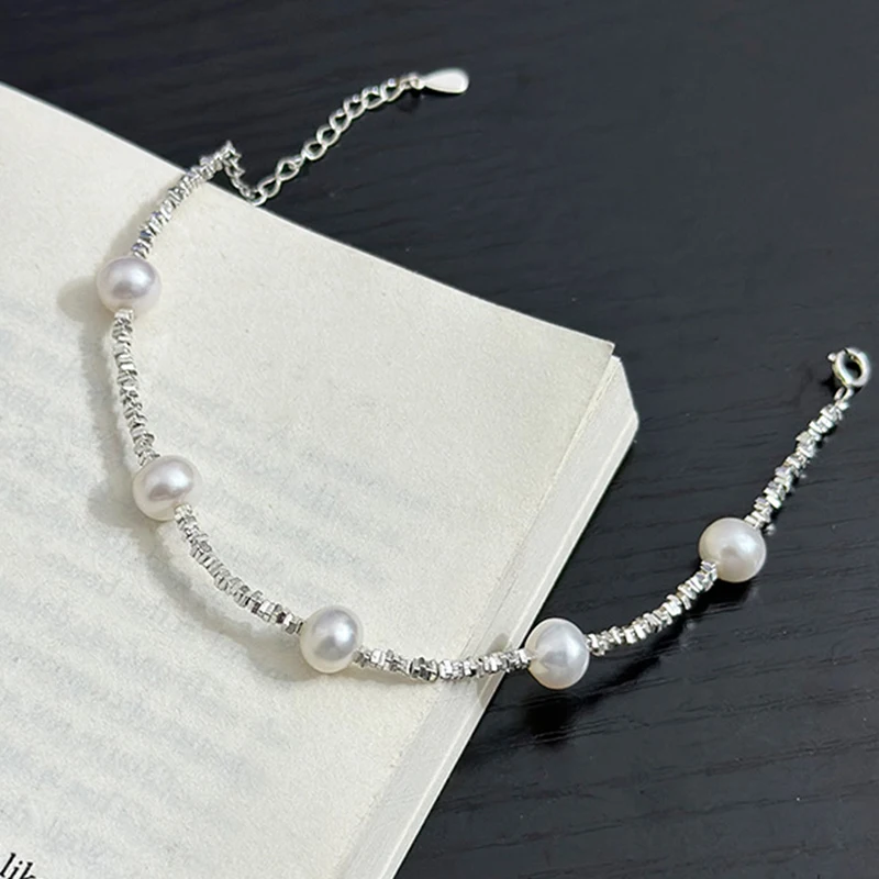 VANA New Arrival Fashion Fine Jewelry Sets 925 Sterling Silver Fresh Water Pearl Jewelry Rhodium Plated Jewelry Set
