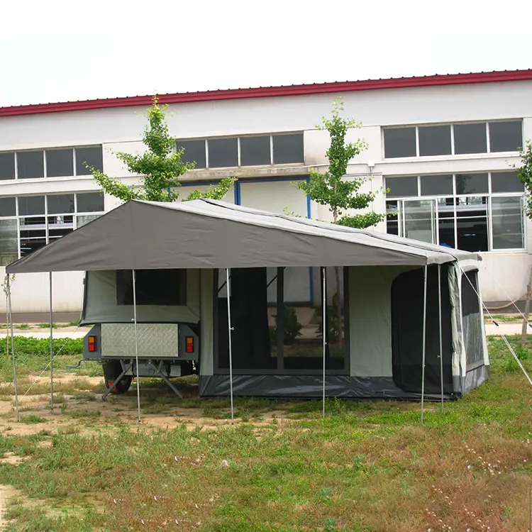 3-4 person off road hard floor camper awning camping trailer tent